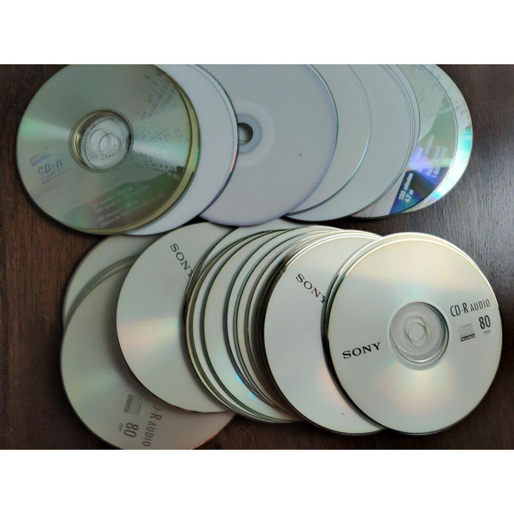 40 PCS Blank DVD CD Disc for Arts & Crafts Upcyling SONY CDR